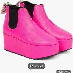 Loewe Vibrant Pink Platform Shoes size 40 US 10